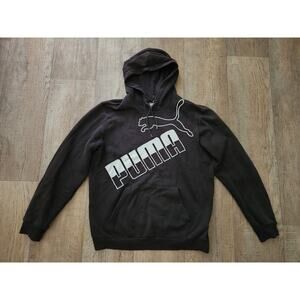 PUMA Black Men’s Hoodie Size M Sports Athletic Streetwear College Comfy Travel